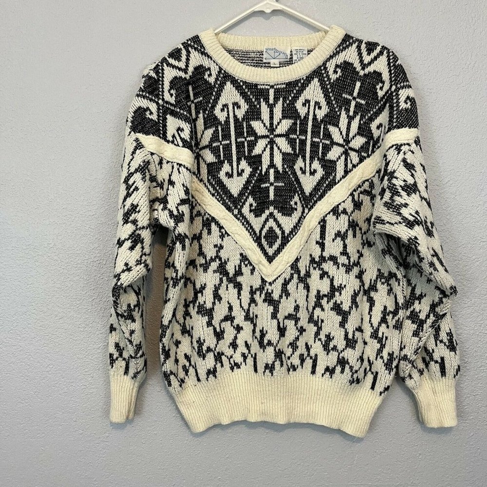 Vintage Westbound Black and White Sweater